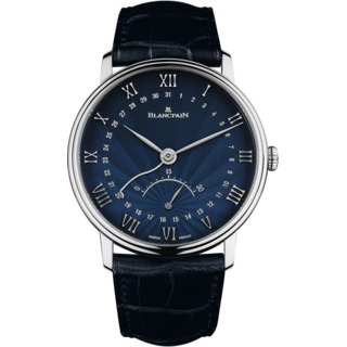 Replica Copy Blancpain Villeret Blue Lacquer White Gold Watch 6653Q-1529-55B